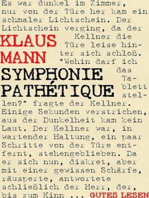 cover image of Symphonie Pathétique--Tschaikowski-Roman